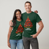 Lady Bug KerstVrije kerst retro T-shirt (Unisex)