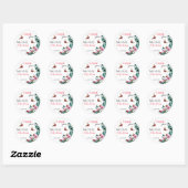 Lady bug kleine dame baby shower gunst ronde sticker (Vel)