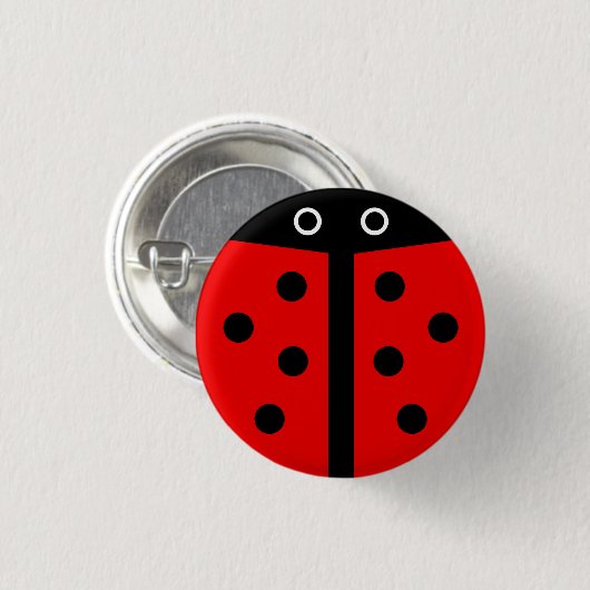 Lady Bug-knoppen Ronde Button 3,2 Cm (Voorkant /achterkant)