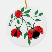 Lady Bug, Lady Bugs Keramisch Ornament (Voorkant)