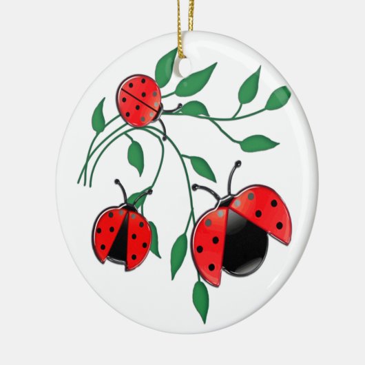 Lady Bug, Lady Bugs Keramisch Ornament (Links)