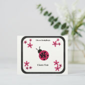Lady Bug Love Briefkaart (Staand voorkant)