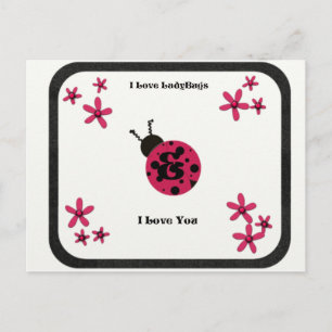 Lady Bug Love Briefkaart