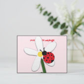 Lady Bug Lovin Briefkaart (Staand voorkant)