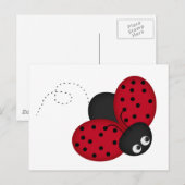 Lady Bug Luck Briefkaart (Voorkant / Achterkant)