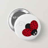 Lady Bug Luck pin Ronde Button 5,7 Cm (Voorkant /achterkant)