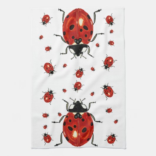 Lady Bug Microfiber Waffle Handdoek (Verticaal)