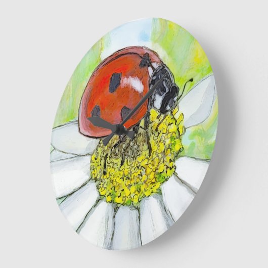 Lady Bug on A Daisy Grote Klok (Hoek)