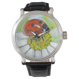 Lady Bug on A Daisy Horloge
