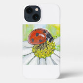Lady Bug on A Daisy iPhone Hoesje (Achterkant)