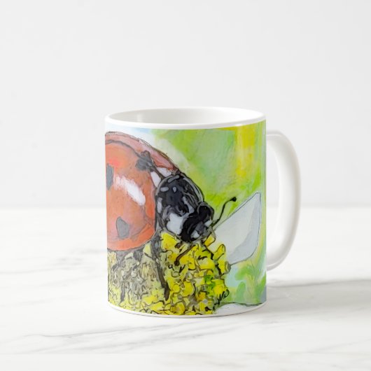 Lady Bug on A Daisy Koffiemok (Voorkant rechts)