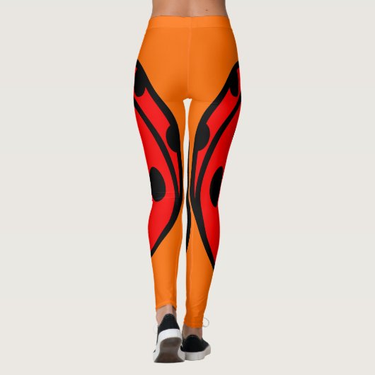 Lady Bug Oranje Leggings (Achterkant)