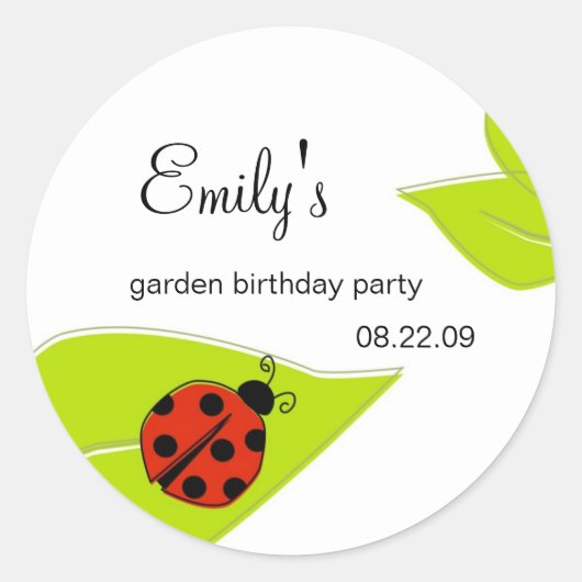 Lady Bug Party Label (Voorkant)