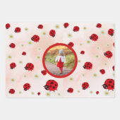 lady bug party photo inpakpapier vel (Voorkant 2)