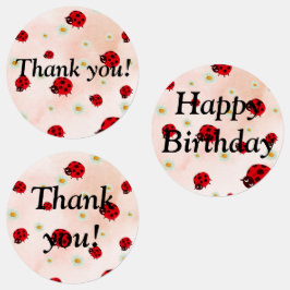 Lady bug party photo labels