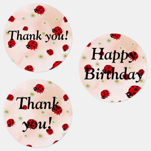 Lady bug party photo labels (Groep)