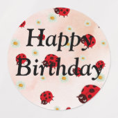 Lady bug party photo labels (Design 2)