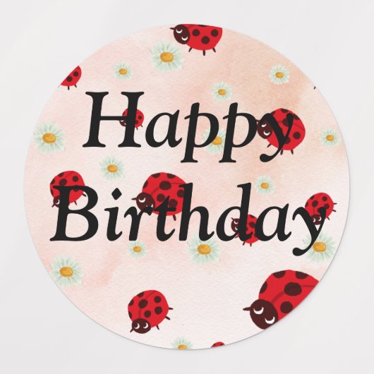 Lady bug party photo labels (Design 2)
