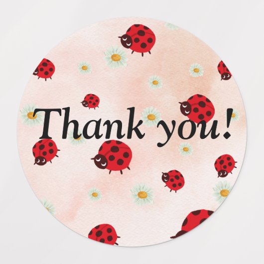 Lady bug party photo labels (Design 1)