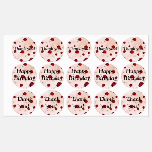 Lady bug party photo labels (Vel)
