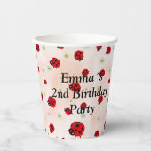 Lady bug party photo papieren bekers (Voorkant)