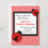 Lady Bug Party uitnodigingen (Voorkant)