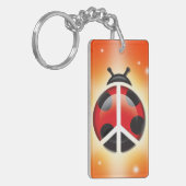 Lady Bug Peace Double-Sided sleutelhanger (Voorkant Links)