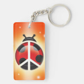 Lady Bug Peace Double-Sided sleutelhanger (achterkant)