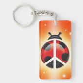 Lady Bug Peace Double-Sided sleutelhanger (Voorkant)