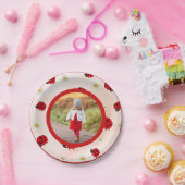 Lady bug photo papieren bordje (Feest)