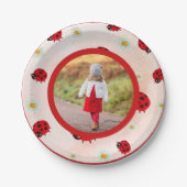 Lady bug photo papieren bordje (Voorkant)