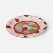 Lady bug photo papieren bordje (Gekanteld)