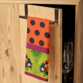 Lady Bug Polka Dots Kitchen Towels Theedoek