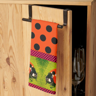 Lady Bug Polka Dots Kitchen Towels Theedoek