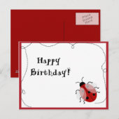 Lady Bug Post Kaart (Voorkant / Achterkant)