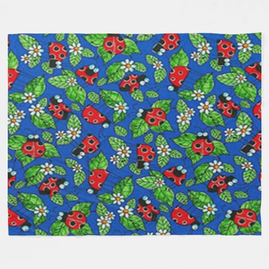 LADY BUG QUILT (gesimuleerde) fleece dekens (Voorkant (Horizontaal))