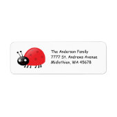 Lady Bug retour adres label (Voorkant)