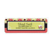Lady Bug Retourlabel Etiket (Voorkant)