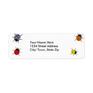 Lady Bug Return-adreslabels Etiket
