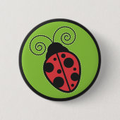 Lady Bug Ronde Button 5,7 Cm (Voorkant)