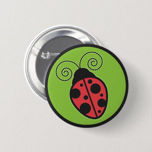 Lady Bug Ronde Button 5,7 Cm (Voorkant /achterkant)