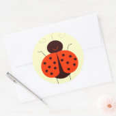 Lady Bug Ronde Sticker (Envelop)