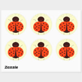 Lady Bug Ronde Sticker (Vel)