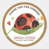 Lady Bug Ronde Sticker (Voorkant)