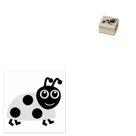 Lady Bug Rubberstempel (Gestempeld)