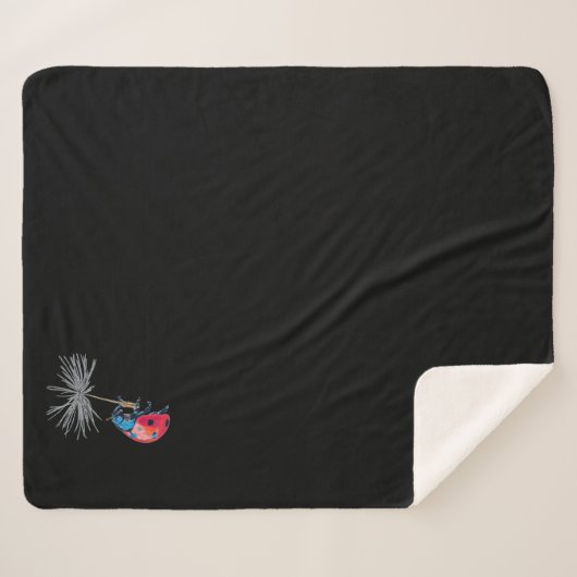 Lady Bug Sherpa Deken (Voorkant (horizontaal))