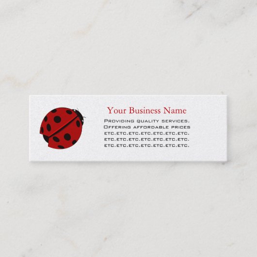 Lady Bug Skinny Visitekaartje (Voorkant)
