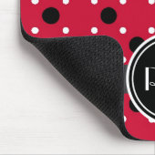 Lady Bug Spots Red Black en White, op maat gemaakt Muismat (Hoek)