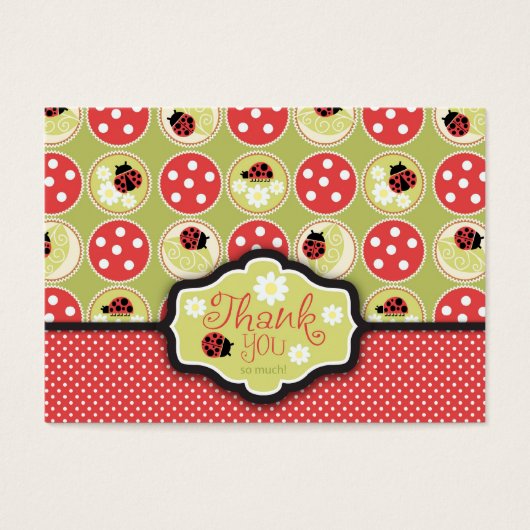 Lady Bug TY Gift Label Visitekaartje (Voorkant)