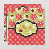 Lady Bug TY Square Bedankkaart (Voorkant / Achterkant)